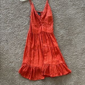 Angie Vibrant Orange Midi Dress